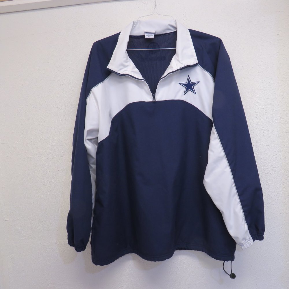Dallas Cowboys Authentic Apparel 1/4 Zip Pullover w/Liner Size L.